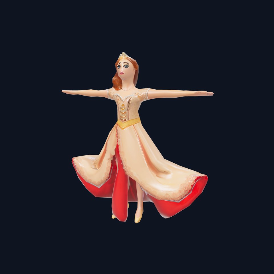 Royal Princess Model Pack with Elegant Dress